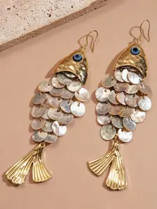Cute Fish Shape Dangle Earrings for Women, Boho Style Jewelry for Daily Wear and Parties, Perfect Gift for Friends and Sisters