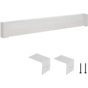 VEVOR Baseboard Heater Covers, Basic Series 5 ft Standard Electric Heating Unit Front Cover for Home Improvement, Heavy-duty Steel, Easy Installation for Bedroom Replacing Old Cover, White