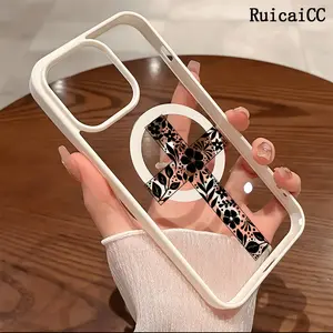 Premium Magnetic Phone Cases for iPhone11/12/13/14/15/16//17/Air/promax/Plus Floral Christian Cross y2k cased MagSafe Ready, Anti-Fall, Springtok and Ultra-Thin Design | Perfect for Everyday Use Protector Screen Protector Aesthetic Resistance