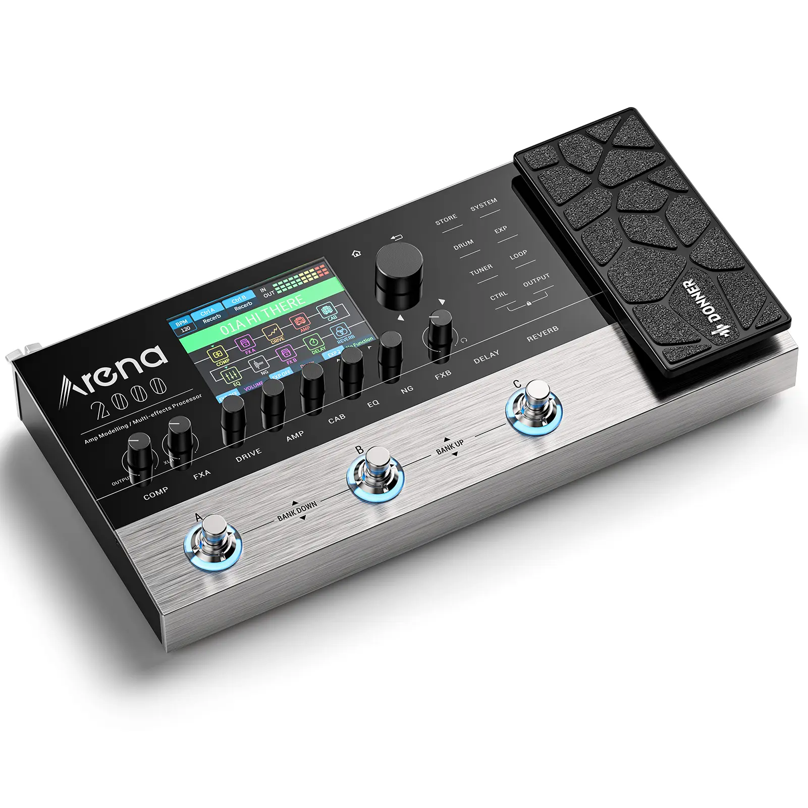 Donner Arena 2000 Multi-Effect Guitar Pedal AMP Modeling Multiple Effects Processor Donner Arena 2000 Multi-Effect Guitar Pedal AMP Modeling Multiple Effects Processor