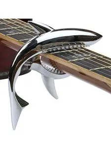 apo Shark Capo for Acoustic & Electric Guitar Zinc Alloy Durable No Fret Buzz Good Hand Feeling Gift for Musicians
