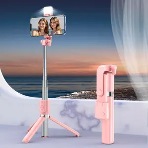 Tripod Selfie Stick Bluetooth-compatible Remote, Extensible Foldable Portable Stable, Live Stream Selfie Outdoor Group Photo Multi-Scene Universal, Selfie Accessories