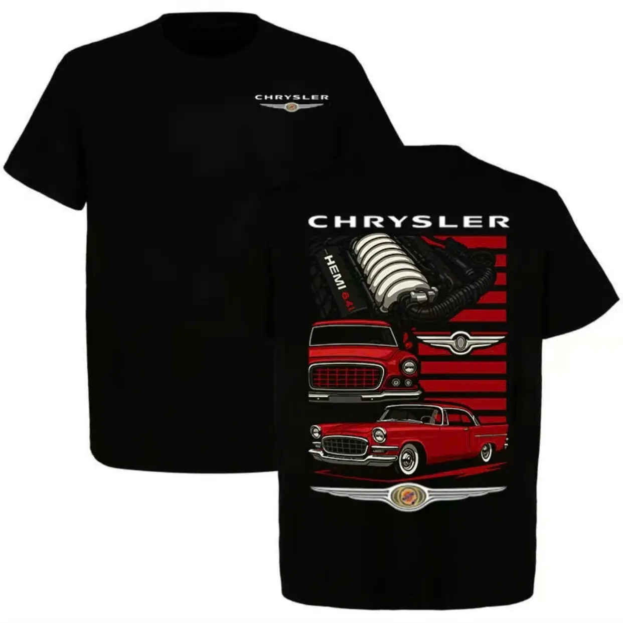 Chrysler Muscle Car Hemi T-Shirt, Garage Stylish for Mechanic Enthusiasts, Speed, Racing Tee, Muscle Car Year-Round Ultra Cotton Top