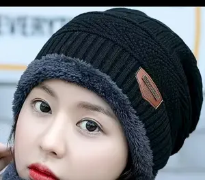 “Fashionable Warmth! Unisex Black Beanie – Thick Fabric, Fleece Lining. Suitable for All Ages. Perfect for Morning Commutes, Winter Walks. Stay Warm in Trend! Men's Cooling Sweat Wicking Do Rag Caps