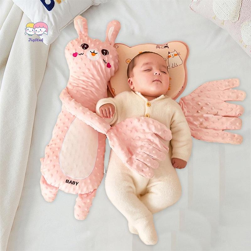 Baby Soothe Toy with Large Palm Cute Stuffed Animal Baby Patter Snuggle Toy Plush Doll for Newborns