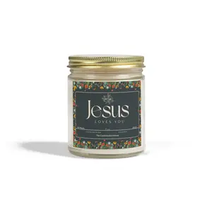 Jesus Loves you, Coconut Apricot Wax Candle