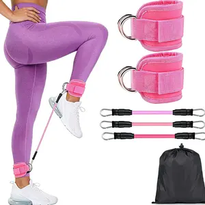 5-Pack Ankle Resistance Band Set for Leg, Hip & Glute Training – Premium TPE Material, Portable, Lightweight & Easy to Use Workout Bands, Quick Setup for Home, Gym & Travel Fitness, Perfect for Women & Men of All Fitness Levels