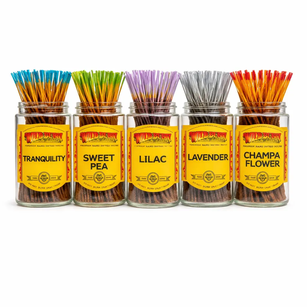 Wild Berry Shorties Multi-Flavor Natural Incense Sticks - Serene Bloom Variety Pack with Aroma, Fragrance and Scent for Home Fragrance Needs