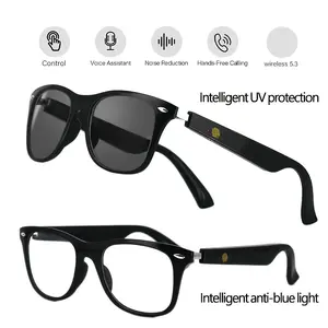 2025 New Smart Glasses, Brand New Black Technology, Built-in Microphone and Speaker, HD Voice Call and Hifi Music Quality, Intelligent Audio Glasses, Suitable for Sports, Driving, Fishing, and Daily Home Wear, Unisex, Wireless Calling, Music Playback, Ear