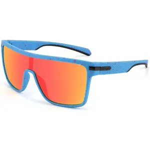 Karsaer Flat Top TR90 Polarized Sports Men Sunglasses Vintage Square Cycling Running Fishing Golf Hiking Sports Glasses K7034