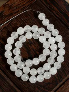 Natural Stone Moonstone Beads 4/6/8mm Crystal Beaded Round Quartz Loose Beads for Jewelry Making, DIY Bracelet Necklace Phone Pendant, 15 Inch
