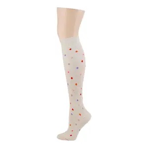 Women's Lady Compression Knee-High Socks - Polka Dot Design (1 Pair)