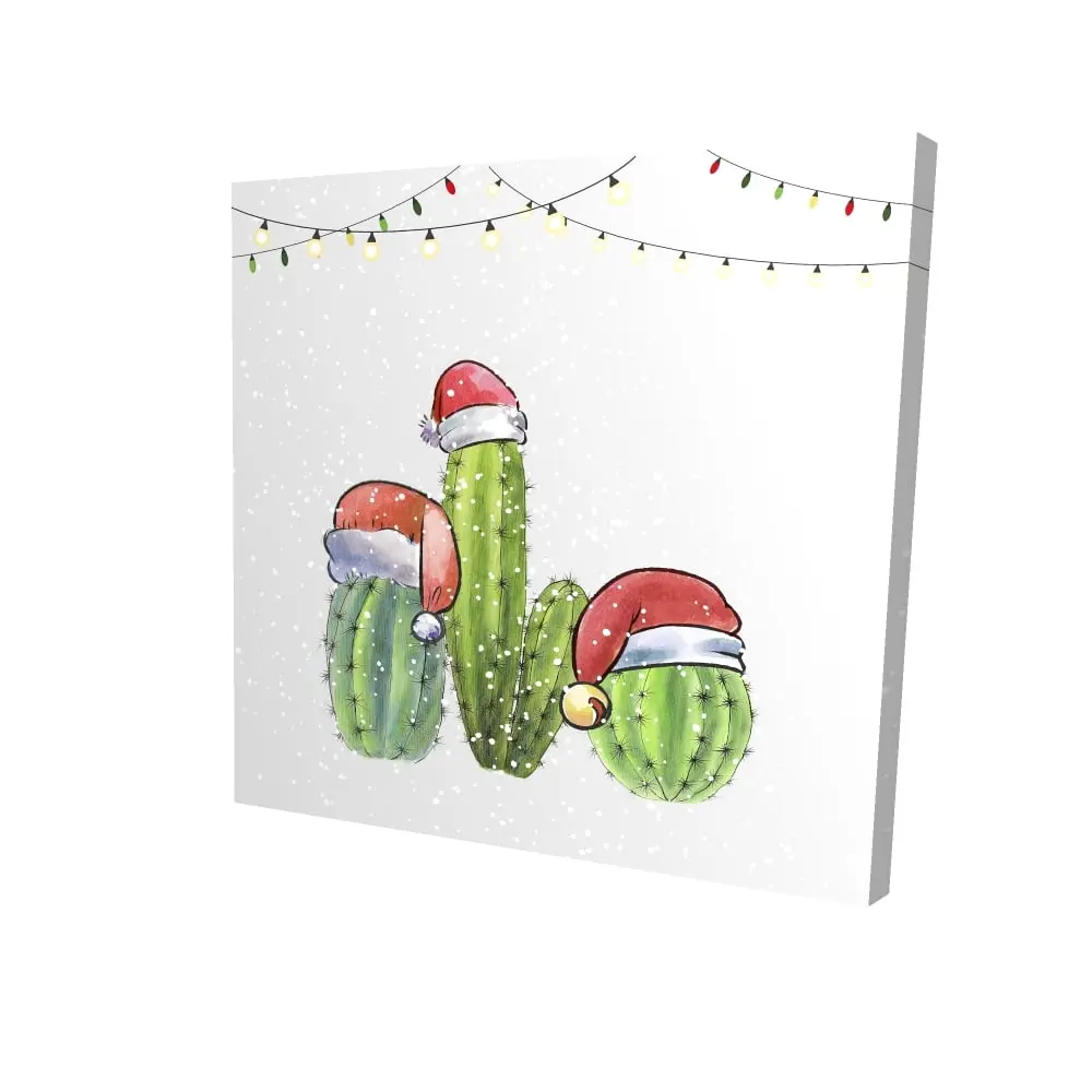 Begin Home Decor 2080-2424-HO17 24 x 24 in. Christmas Cactus Canvas-Floral Botanical Home Decor Art