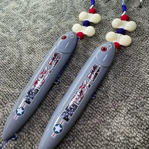 Patriot Rigs (13cm) 2 Pack:  Pre-Tied on 8/0  & 6/0 white glow hooks and 100 pound dark blue mono leader line
