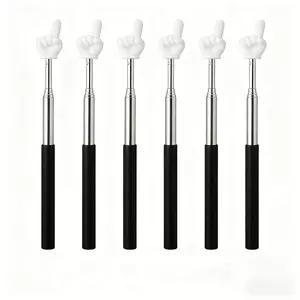 1/5pcs Black Retractable Finger Pointing Stick Index Finger Reading Aid Tool, Interactive Mini Stick Creative Classroom Tool, Suitable for Teachers, Family and Office Use Christmas & Valentine's Day Gift Back-to-School Season Essentials