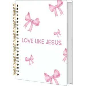 Bow  Journal for Women,Christian Gifts for Women Girls,Cute  Study Supplies Journaling Notebook,Preppy  Bow Hardcover Spiral Notebook 5.5 x 8.3 Inch