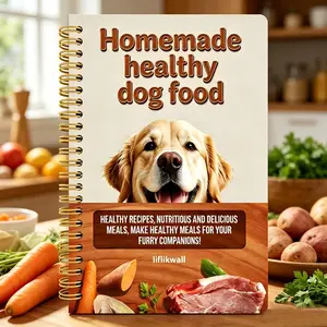 Dog Homemade Healthy Recipe Book, Pet Fresh Food Nutrition Guide, DIY Dog Meal Preparation Tutorial, Essential for Pet Owners
