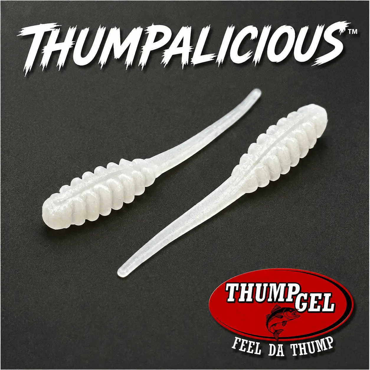Thump Gel Scent Infused Thumpalicious 2.0" Crappie Bait 20pcs-Pearl