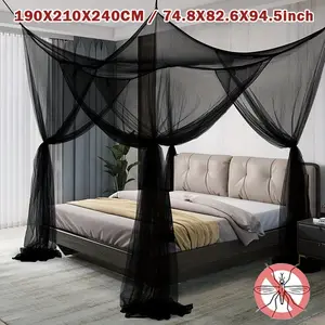 1pc Large Four Corner Mosquito Net for Bed Canopy, Elegant Bed Canopy