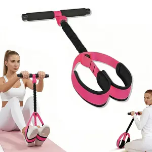 Pedal resistance band with handles, low-impact full-body workout band for women, non-slip fabric foot pedal design, ideal for stretching, strength training and daily mobility.