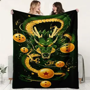 Dragon Ball Shenron Themed Blanket, Throw Blanket, Soft And Warm, Suitable For Bed, Office, Sofa, Camping, Travel, Perfect Gift For Anime Lovers