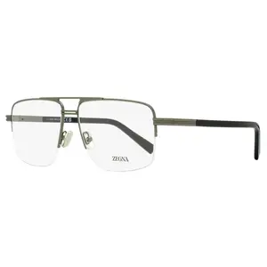 Zegna Rectangular Pilot Eyeglasses EZ5274 009 Matte Gunmetal 59mm