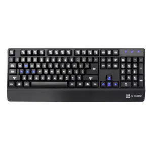 A4tech  G-Cube Illuminate Light Gaming Computer Keyboard, Blue & White
