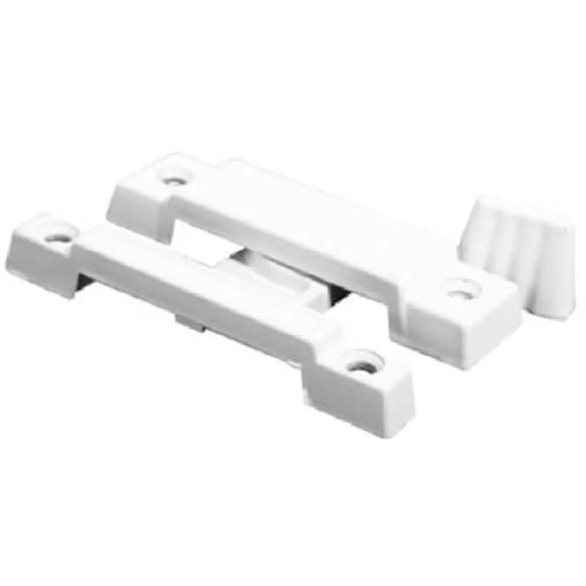 212 MAIN Window Sash Lock - 17755-W, White, Short Latch, Window-Mounted Fixed Rail Hardware, 0.12 lbs, 3.5 x 3.5 x 0.12 in, Latch Projects 3/8 in. from Front Edge, Motorcycle Lock & Security Accessory