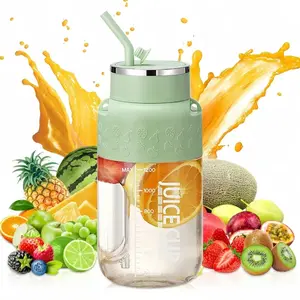 Portable USB Rechargeable Electric Juicer Cup, Large Capacity 1200ML, 14 Blades, Detachable Strap, Ice Crushing & Food Prep Smoothie Blender, Cordless Portable Juicer