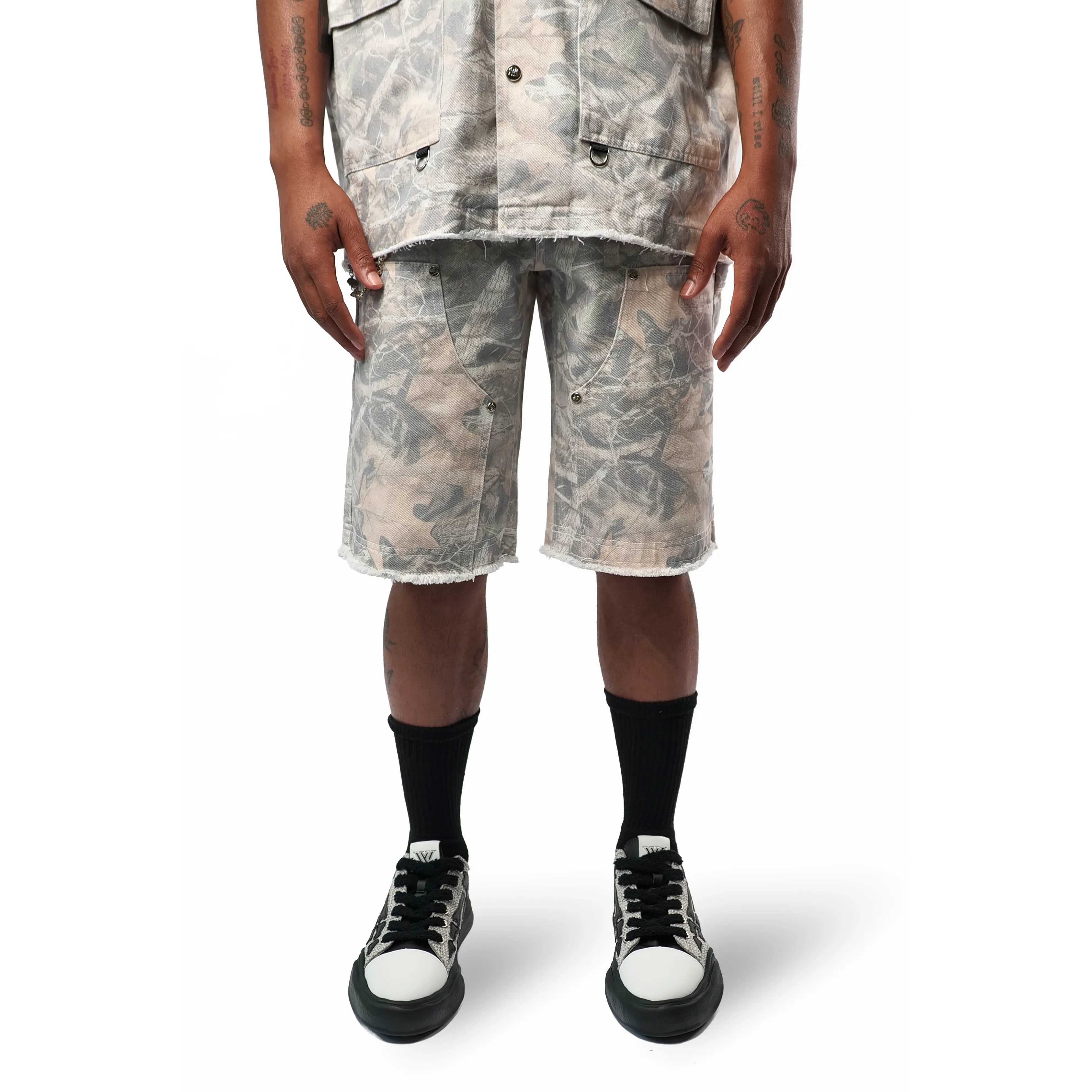 WATSON CAMO DENIM CARPENTER SHORTS