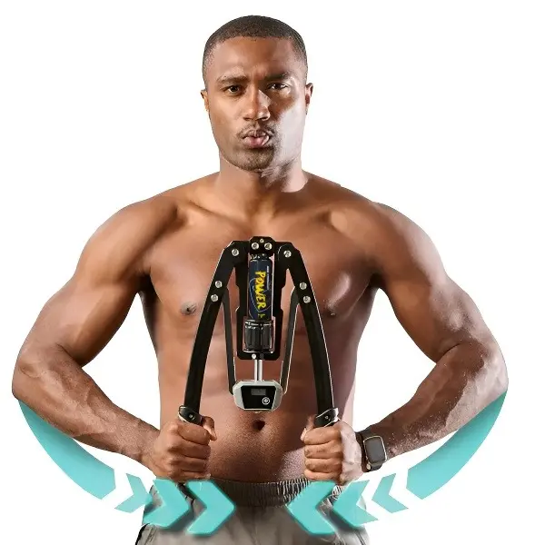 Hydraulic Power Twister | Adjustable Workout Equipment (22–440lb) for Tricep, Chest, Arm & Full Upper Body Strength | Smart Rep Counter & LIFETIME SUPPORT Resistance Hand Grip Exerciser