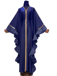 Abaya for All Seasons - Simple Design with Gold Trim Edge Clothing Item