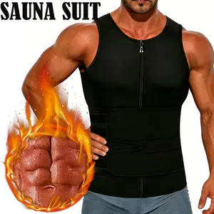 Sauna Vest, Double Belt Sauna Vest Waist Trainer, Men  Waist Trainer Gym Fitness Breathable Sweat Abdominal