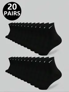 20 Pairs Sweat-Absorbent Multi-Purpose Teen Socks, Breathable Comfortable Mid-Calf Socks for Unisex 20 Pairs Sweat-Absorbent Multi-Purpose Teen Socks, Breathable Comfortable Mid-Calf Socks for Unisex