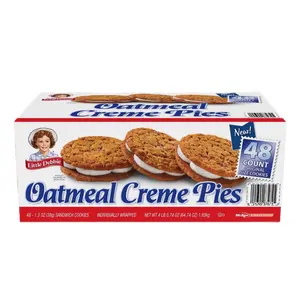 Little Debbie Oatmeal Creme Pies 48 Count Original Size Cookies Individually Wrapped 4.74 oz
