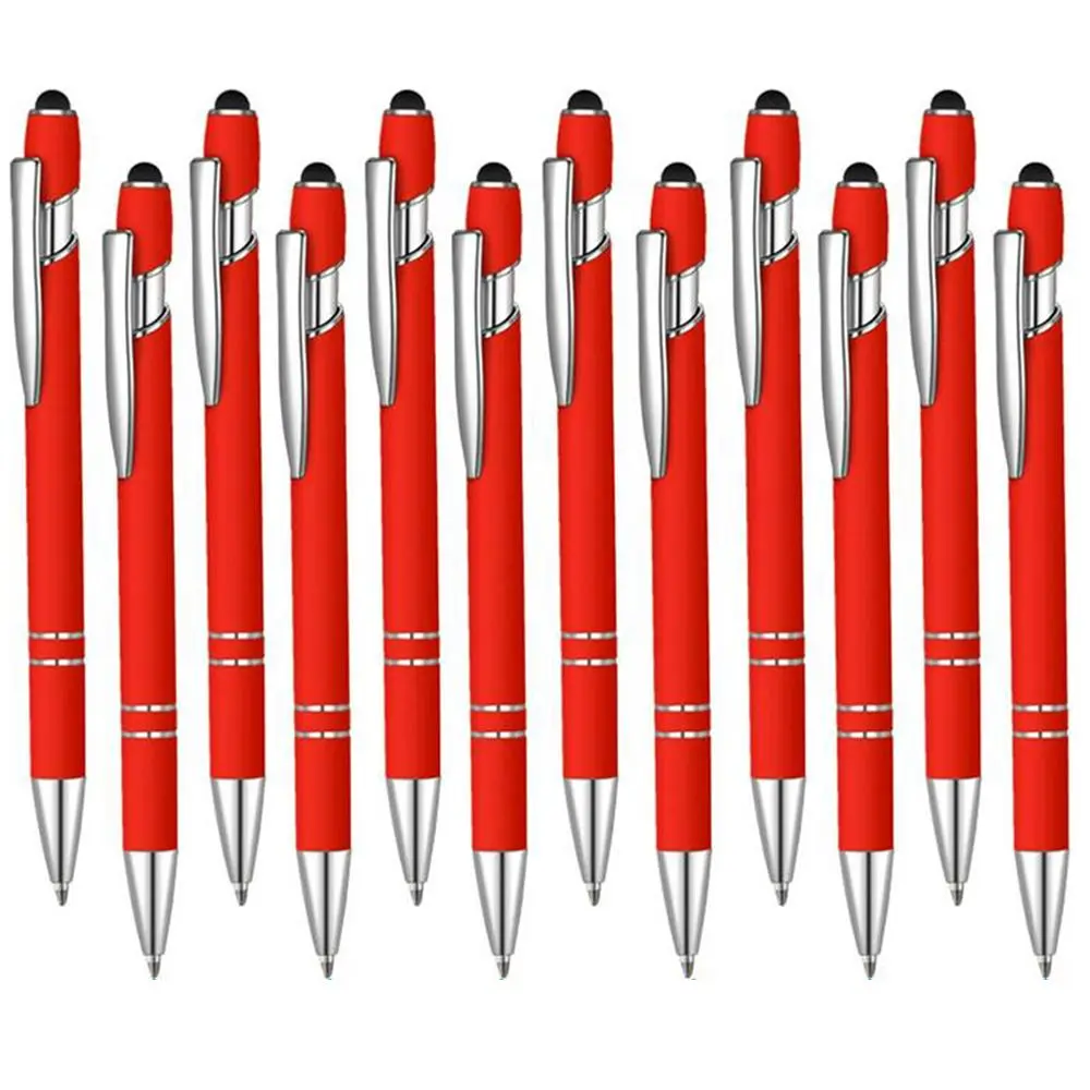 12 Pack Metal Touch Pen Printing Logo Signature Pen 1.0 Mm Metal Pen Stylus Pen Beauty & Personal Care