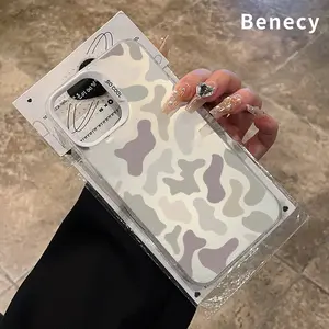 Phone Case for iPhone 15 16 14 Pro Max 13 12 11 XR XS Plus E Muted Camo Pattern Pattern Anti-Scratch Shockproof Pocket-Friendly durable Cover Cellphone Protective