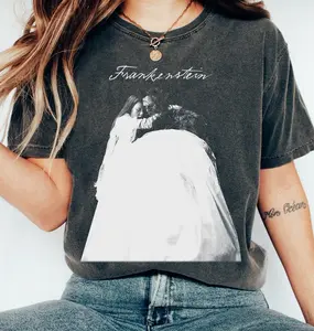 Frankenstein 2025 T-Shirt Movie poster 2| Gothic Literature Art elizabeth and the Creature, Frankenstein shirt Gothic Body Horror Film Shirt (No Frame)