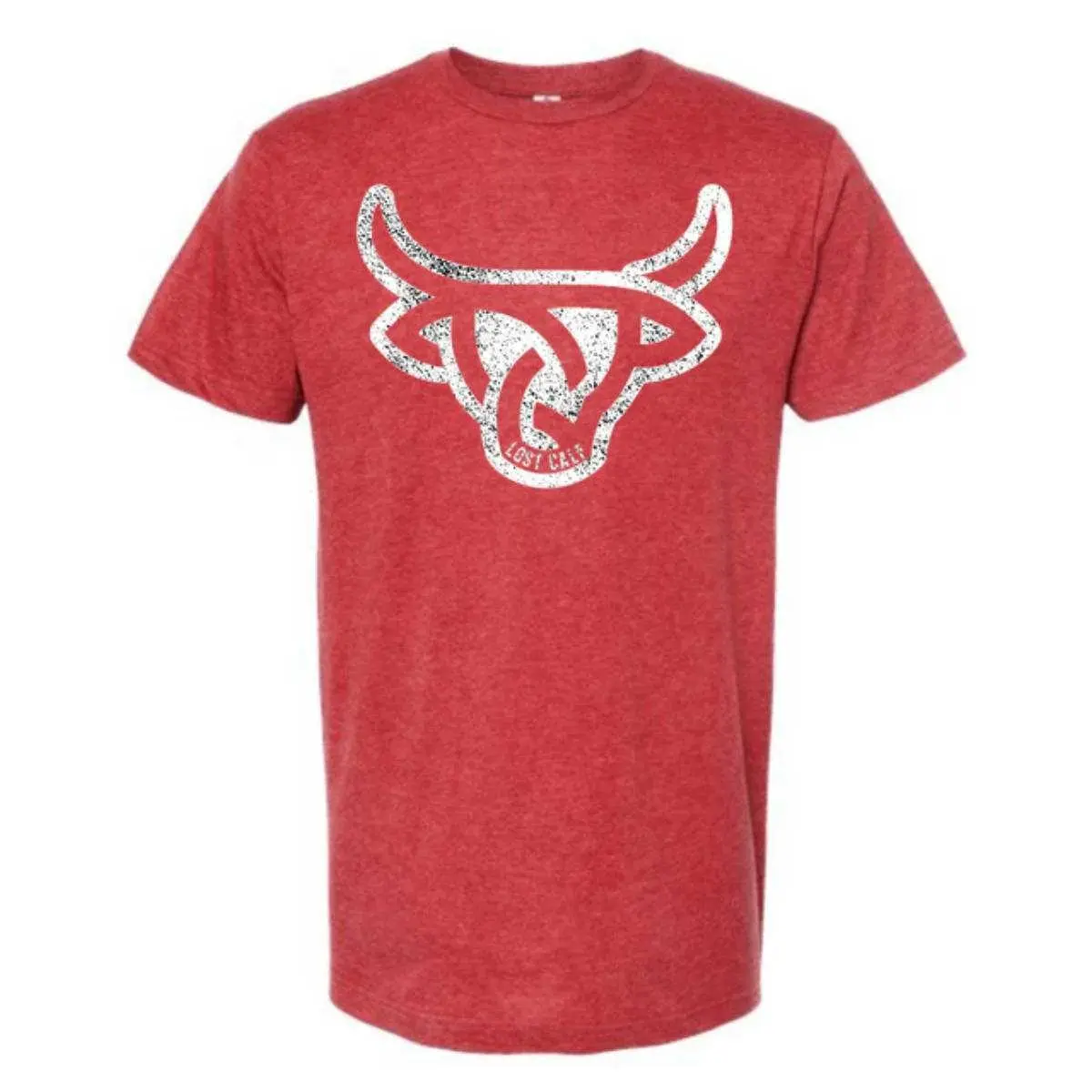 Lost Calf Unisex Angus Heather Red Short Sleeve T-Shirt Tee