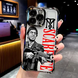 Characters S-Scarface Phone Case Suitable for iPhone 17 Air 16 15 14 13 12 11 Pro Max Plus Anti Fall Transparent Soft Back Cover