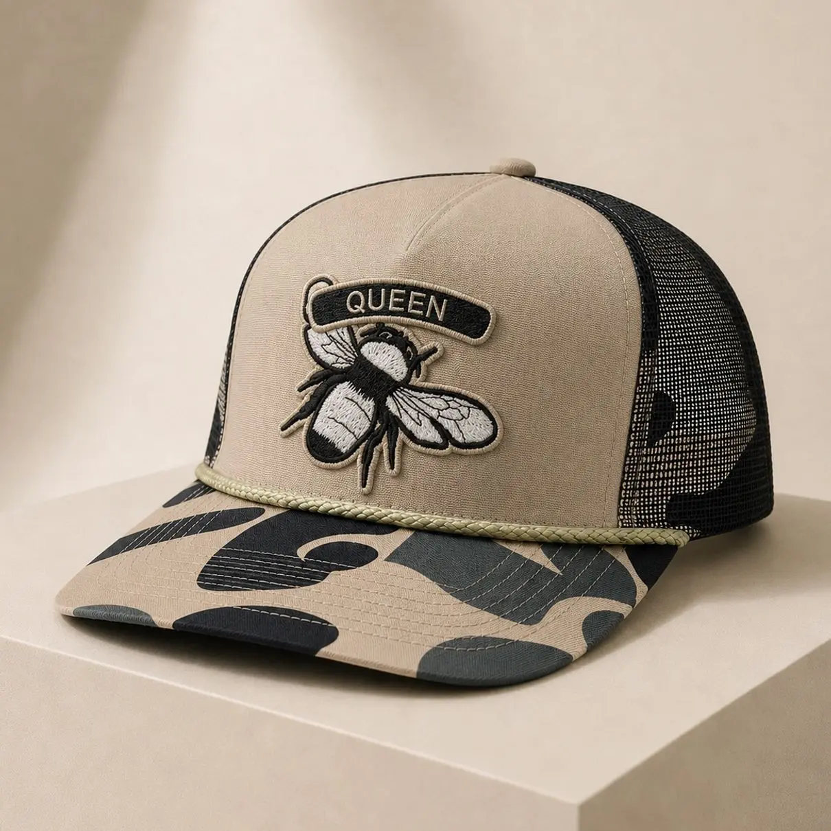 KAVION Minimal Graphic Streetwear Trucker Hat Breathable Mesh Snapback