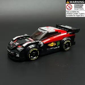 178pcs City Car Super Speed Drift Racing Car Building Kit With 1 Figure – Black & Red GT Sports Vehicle Brick Model with Large Spoiler, DIY STEM Construction Toy for Kids & Teens, Collectible Display Model & Birthday Gift