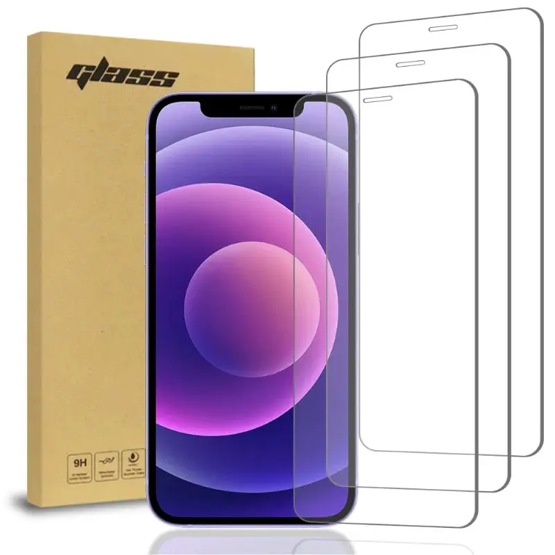Glass 9H Hardness Ultra-Thin 0.33mm Tempered Glass Screen Protector for iPhone 12 Mini 3-Pack Anti-Scratch & Anti-Fingerprint Protection
