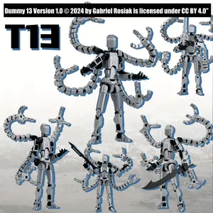 T13 Fully Articulated Robot Action Figure with Interchangeable Hands & Weapons for Collectors and Kids 6+