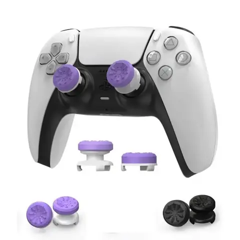Rubber Gaming Thumbstick Grips for PS4/PS5, Xbox - Professional PS5 Accessories with 1 High-Rise & 1 Mid-Rise Analog Stick Covers to Improve Analog Stick Performance, Boost Better Grip and Control, Enhance Your Game