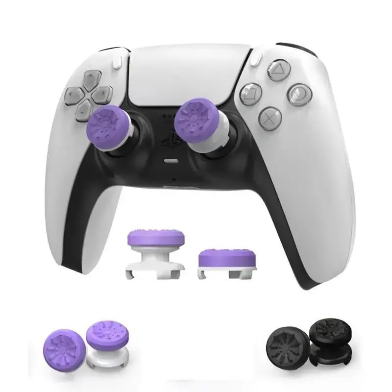 Gaming Grips with Thumbsticks, Thumbsticks Grips for PS4/PS5, XBOX, Professional Thumb Grips Joystick Cap Analog Stick Cover,Thumbsticks - 1 High-Rise & 1 Mid-Rise PS5/4