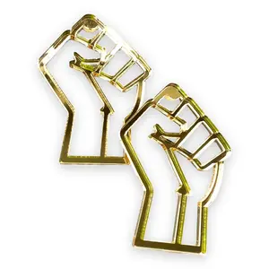 BLM EARRINGS, raised Fist, A Bold Display Of Solidarity: Raised Fist Earrings As A Symbol Of BLM Support