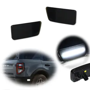 2pcs Smoked White LED Rear Bumper Side Marker lamps Lights For 2021 2022 2023 Ford Bronco Sport,Replace OEM FO2860113, FO2861113, 330-1410L-AC-R,330-1410R-AC-R, 18-6237-90, 18-6238-90, M1PZ15A101A, M1PZ15A201C