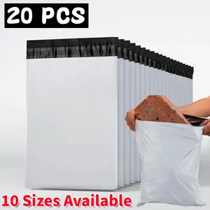 20 Pack Thick Waterproof Self-Adhesive Shipping Bags, Durable Reusable E-Commerce Logistics Bags, Anti-Tear Plastic Mail Bags