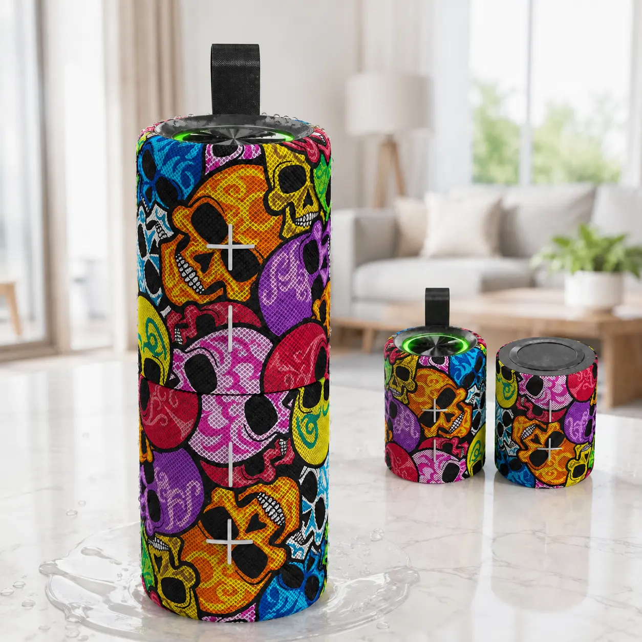 Compact Portable Bluetooth Speaker,Detachable Magnetic Dual Speakers,2 in 1 Bluetooth Speaker 20W Stereo Sound,Outdoor Bluetooth Speaker IPX5 Water-Resistant,RGB Lights,Dual Bluetooth Speakers Up to 12-Hour Playtime,Split Speaker USB-C,AUX and TF Card
